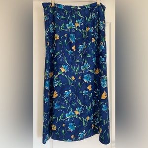 Vtg.90’s Pendleton Floral Blue Maxi Sz.18 Floral Tropical Vacation Summer Resort